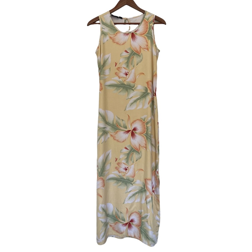 Tommy Bahama 100% Silk Women’s Maxi Dress Size Small Sleeveless Floral Hawaiian